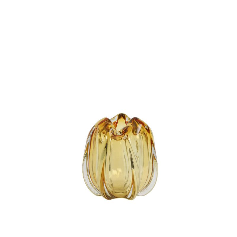 Vaas Murela glas amber rond 14,5cm