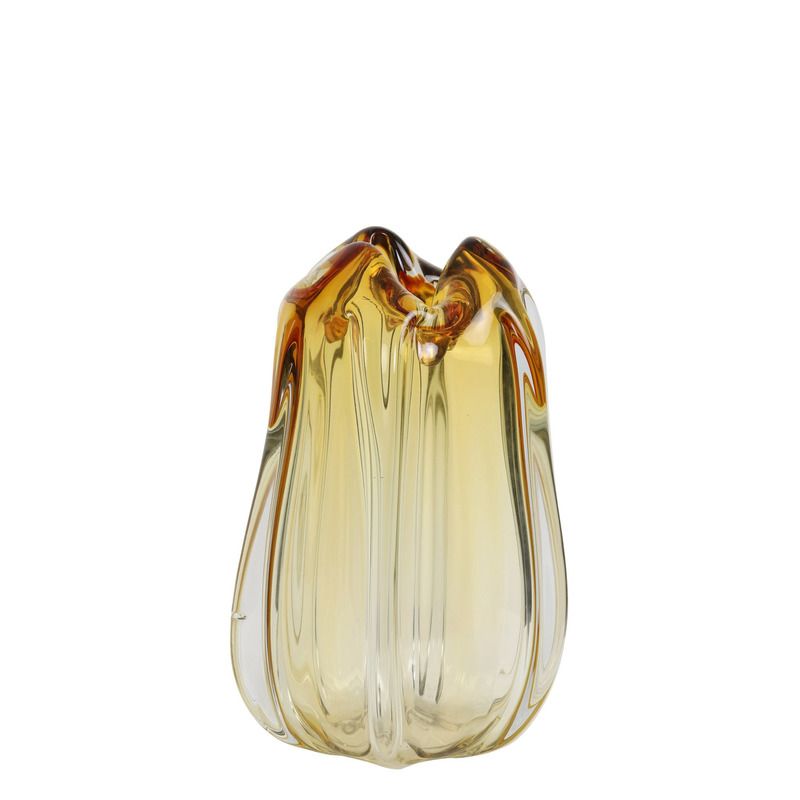 Vaas Murela glas amber rond 21cm
