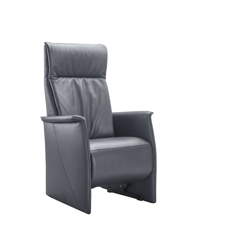 Relaxfauteuil Lerira met sta-op XL antraciet leer