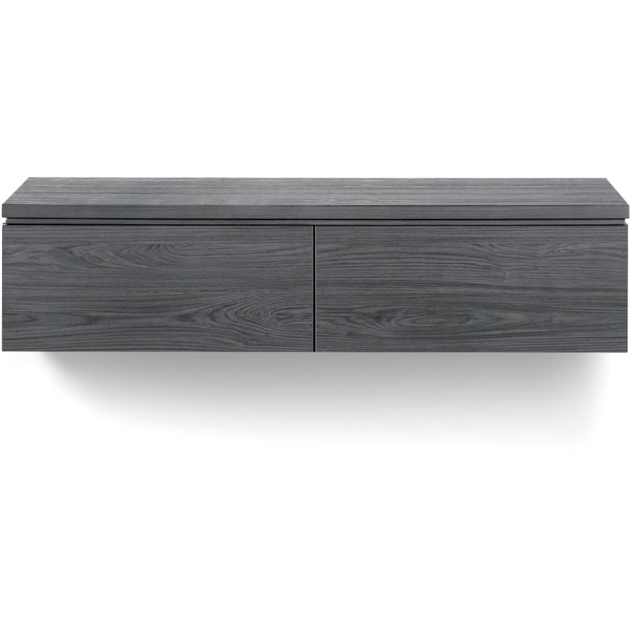 TV-meubel Warani laag 100 cm hangend zwart