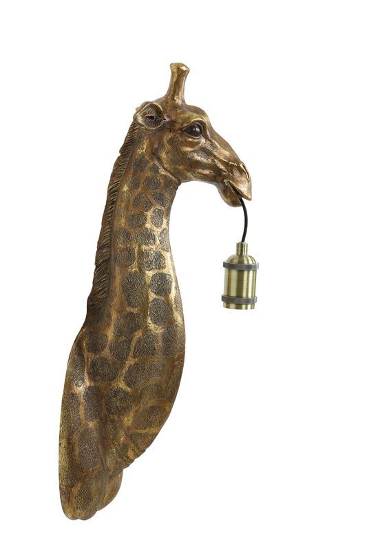 Wandlamp Giraffe antiek brons
